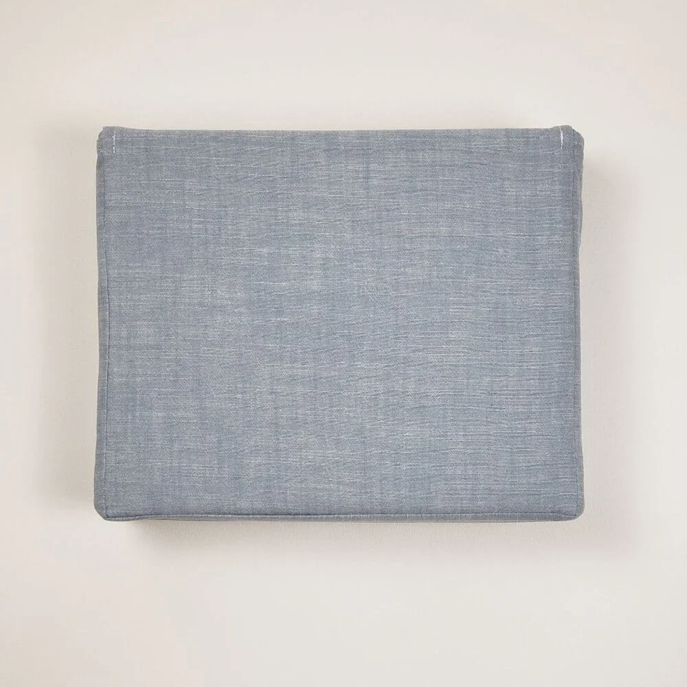 Ralph Lauren Workshirt Chambray King Flat Sheet Blue Luxury Bedding, 114